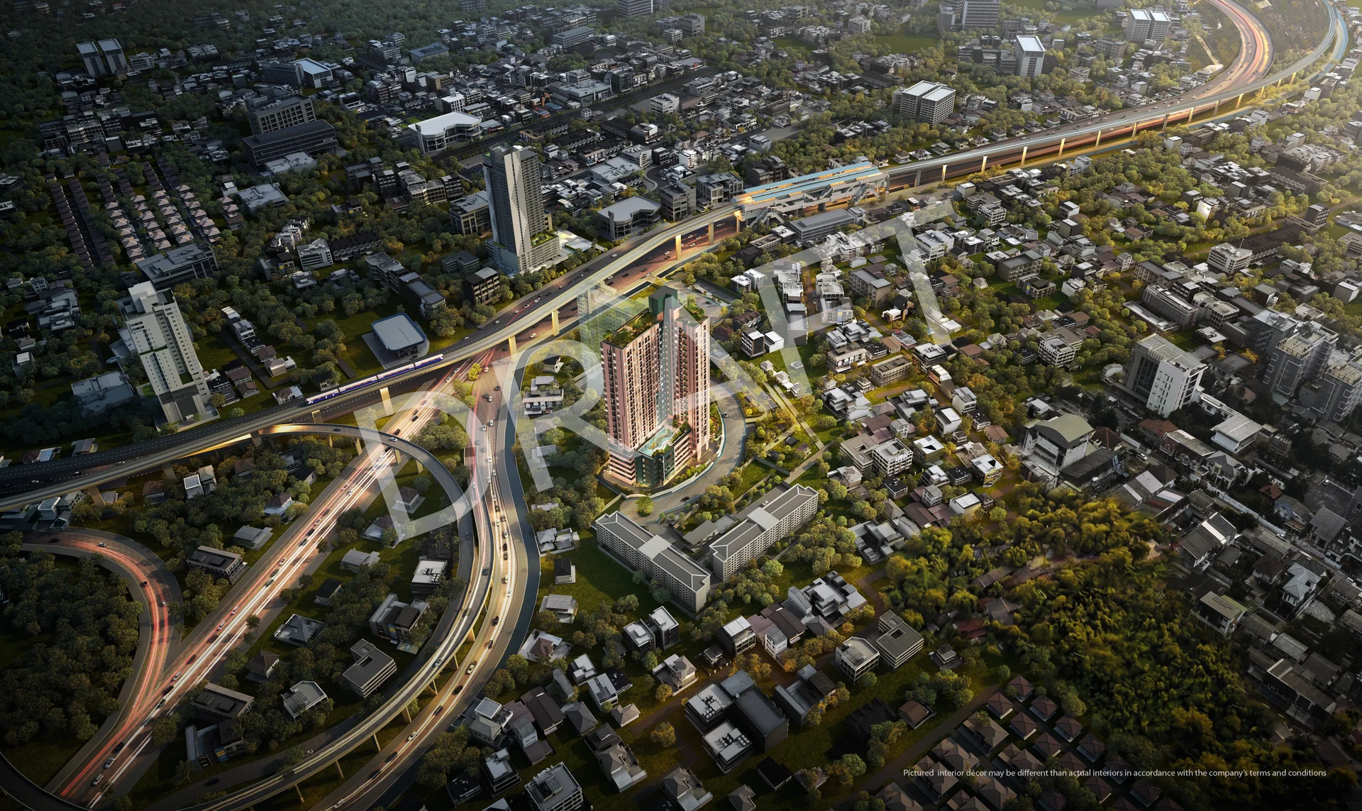 Draft architectural render. Building and surroundings are illustrative.
