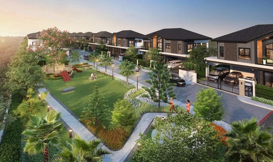 Supalai Prime Villa New Krungthepkreetha-Motorway: Landscaped outdoor area