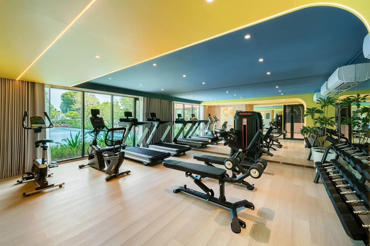 Fitness room at VAY Rama 9, project marketing image.
